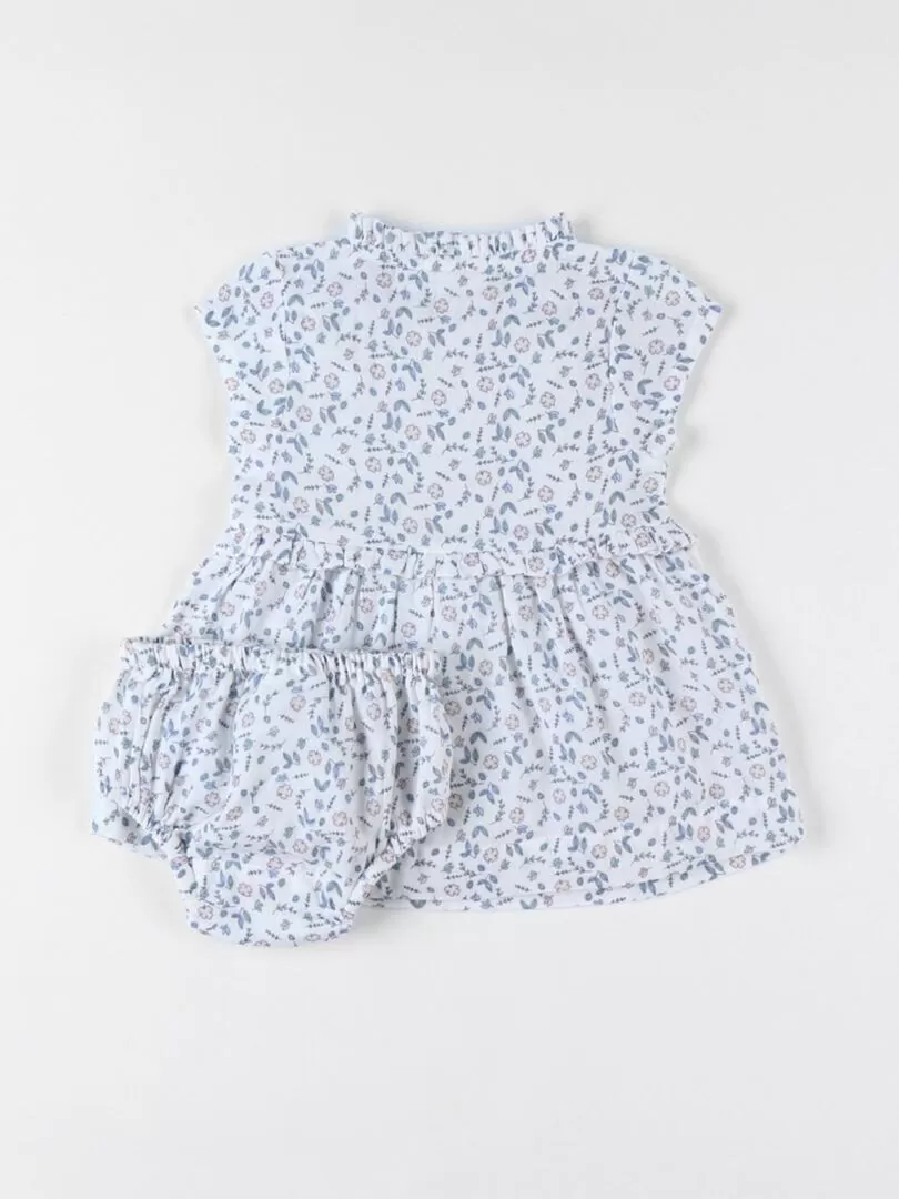 Set robe + bloomer fleuri, Noukie's - Bleu