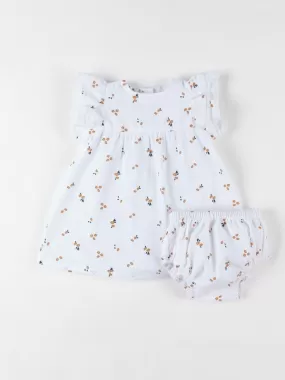 Set robe + bloomer imprimé fleuri, Noukie's - Blanc