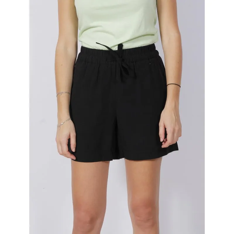 Short caro en lin pull-up vert femme - Only | wimod