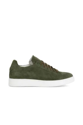 sneakers en daim green - CafèNoir