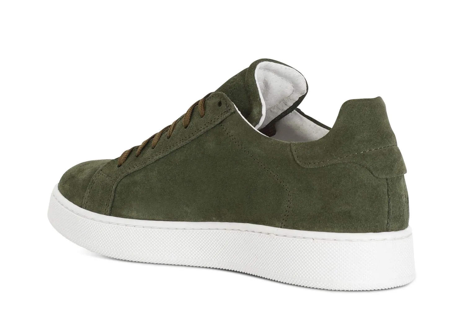 sneakers en daim green - CafèNoir