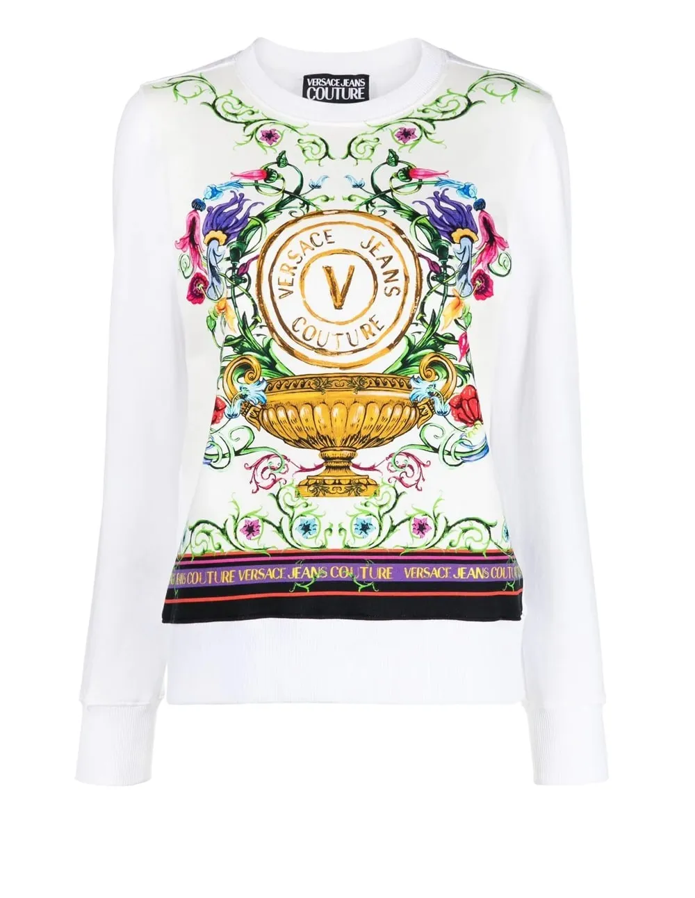 Sudadera Versace Jeans Couture con Estampado Blanca Mujer