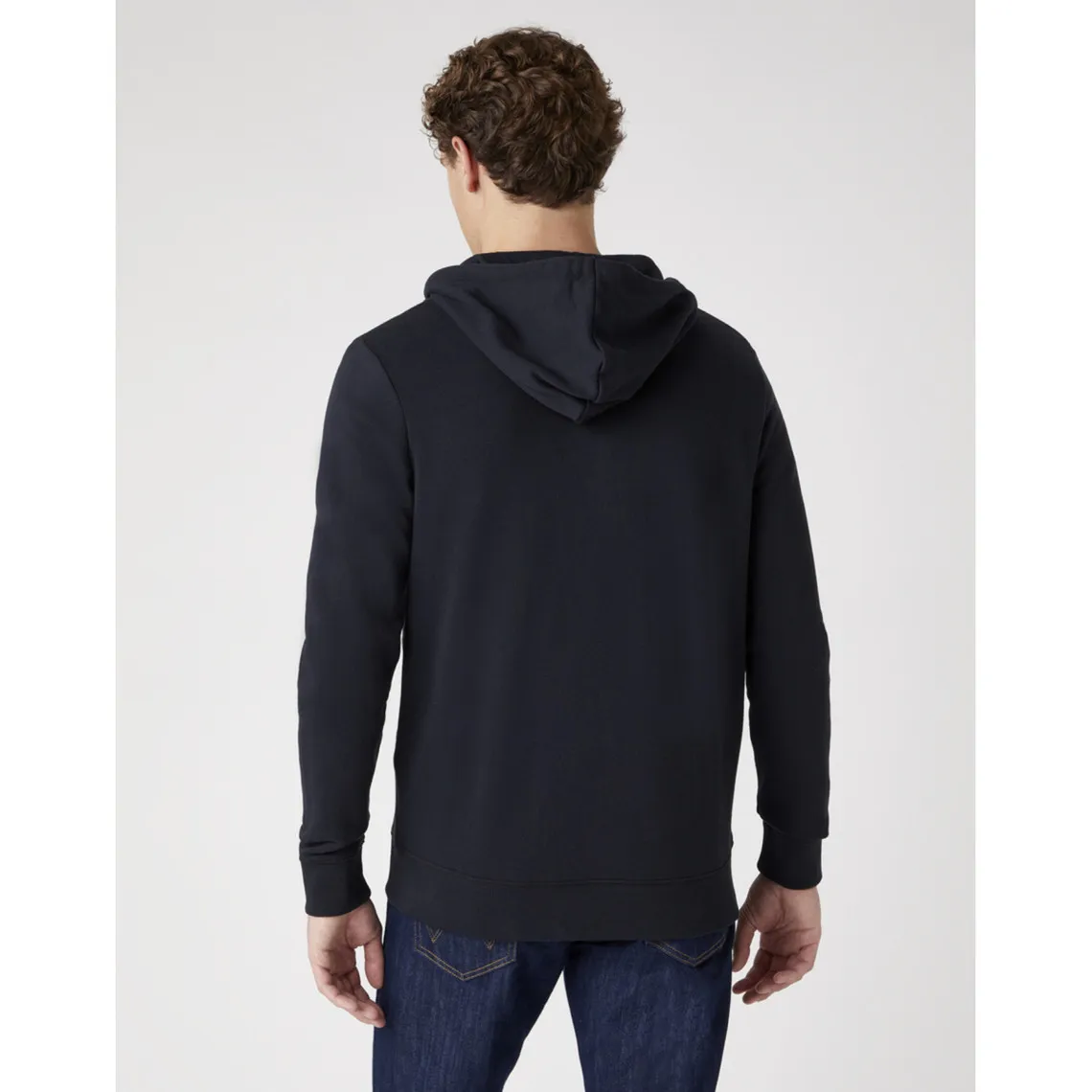 Sweat Zip Thru Hoodie Noir en coton Wrangler - Pull / Gilet / Sweatshirt Homme sur MenCorner