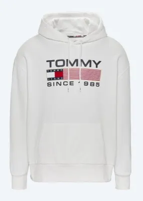 Sweat à capuche Tommy Jeans blanc