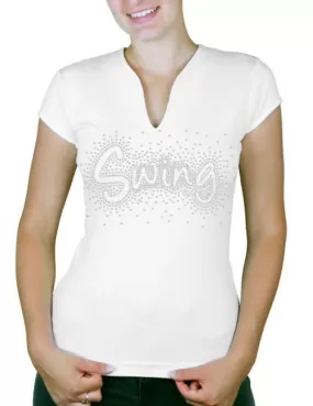 Swing éclaté - T-shirt femme Col V