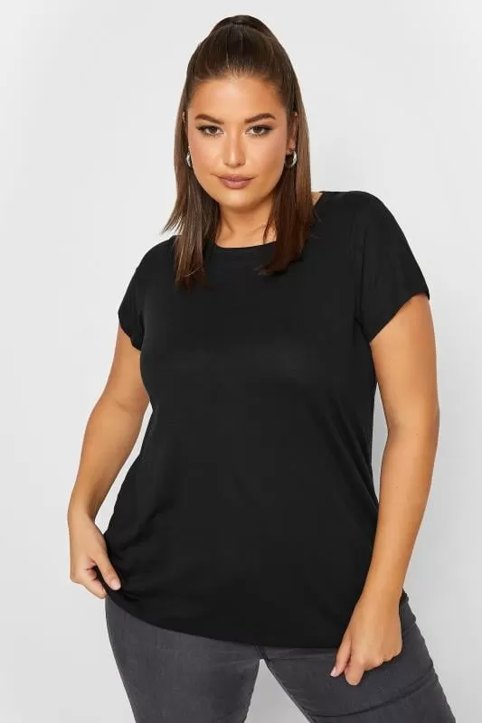 T-Shirt Basique Noir en Jersey