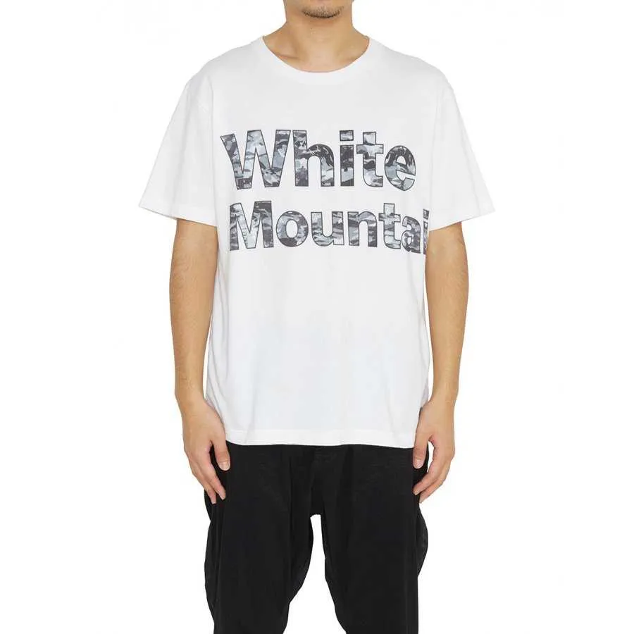 T-shirt Blanc imprimé "Camo Logo" | White Mountaineering