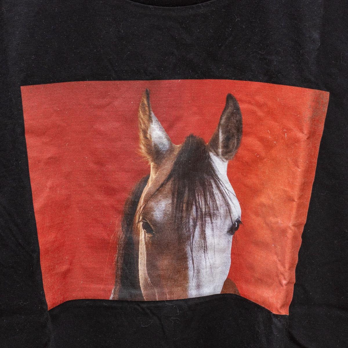 T-shirt cheval - noir - équitation - Taille XS - neuf