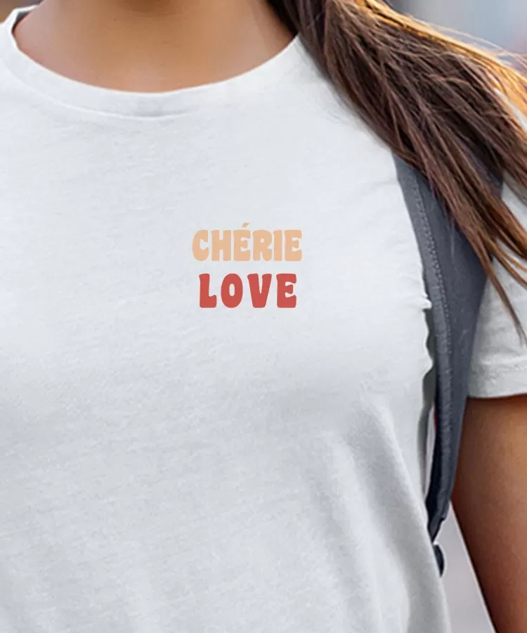 T-Shirt Chérie love Pour femme