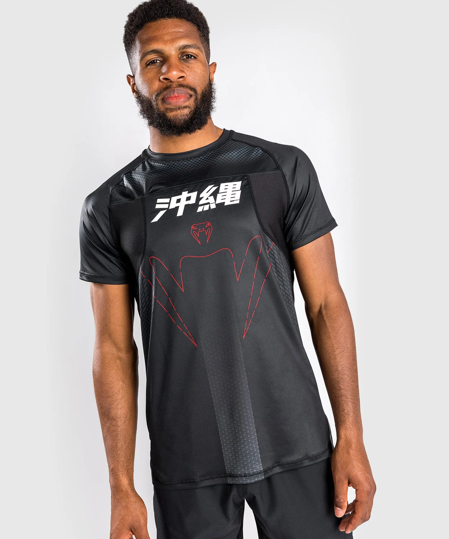 T-shirt dry tech - Manches Courtes - Venum Okinawa 3.0 - Noir/Rouge