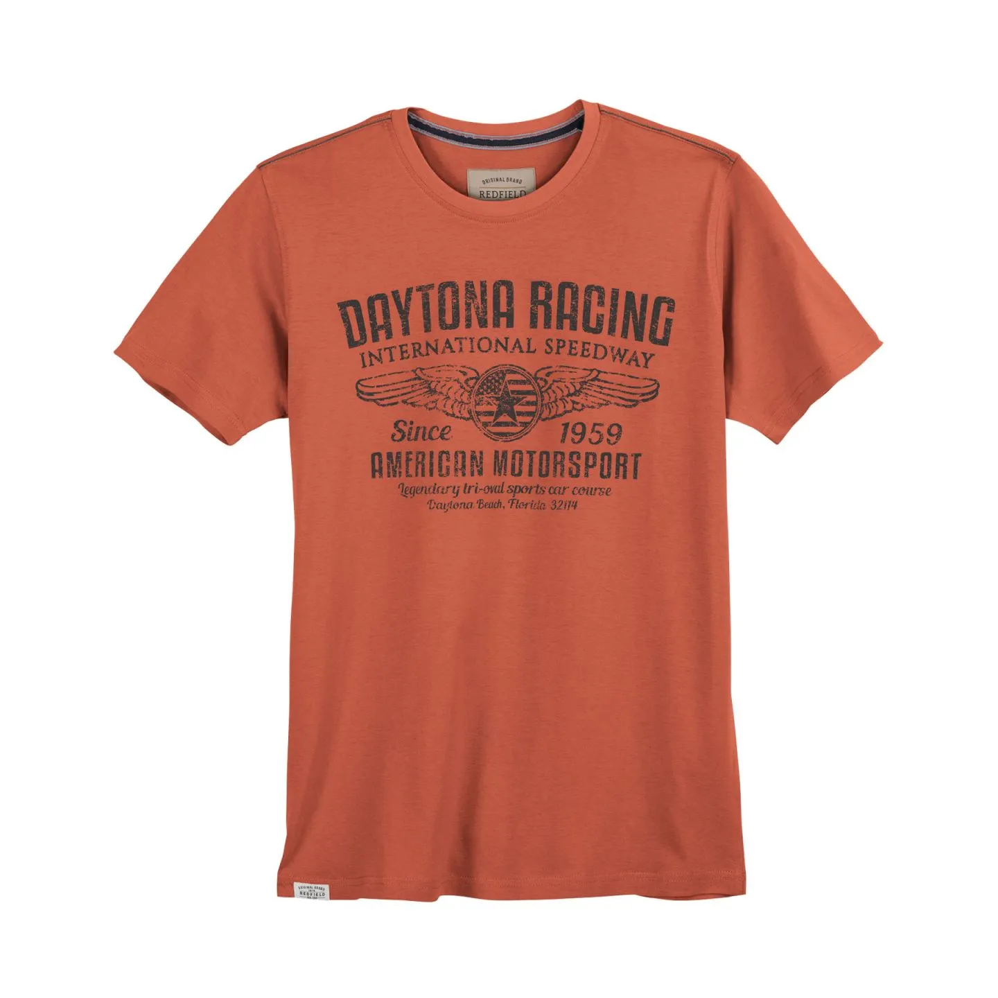 T-shirt grande taille homme imprimé Daytona Racing en coton - Redfield