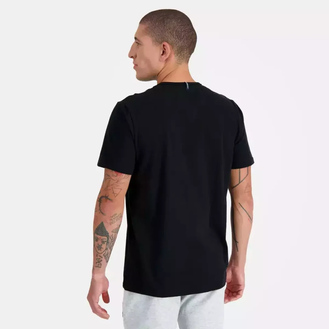 T-shirt Homme ESS SS N°4 M Noir en coton Le coq sportif - T-shirt / Polo Homme sur MenCorner