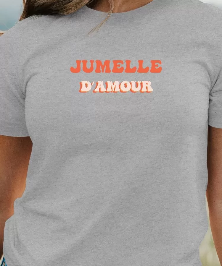 T-Shirt Jumelle d'amour Pour femme