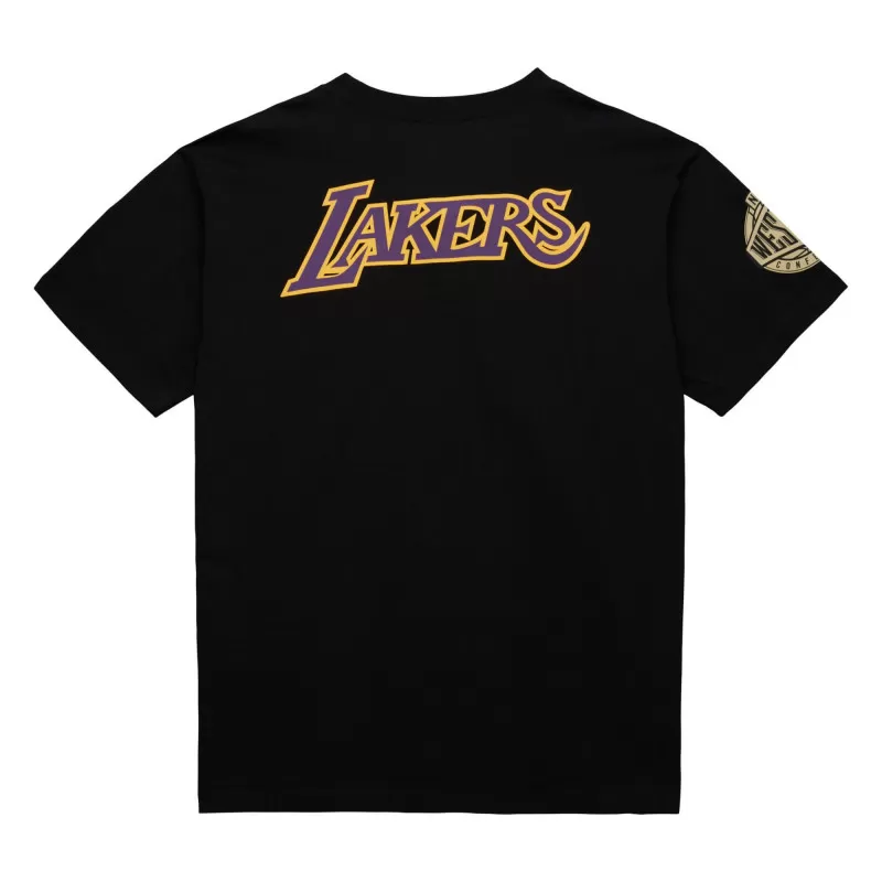 T-Shirt manches courtes Mitchell & Ness Los Angeles Lakers - Noir