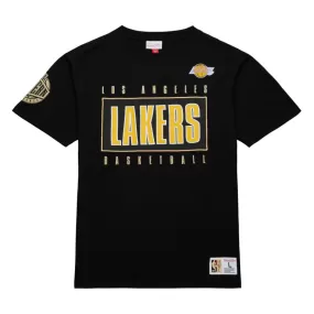 T-Shirt manches courtes Mitchell & Ness Los Angeles Lakers - Noir