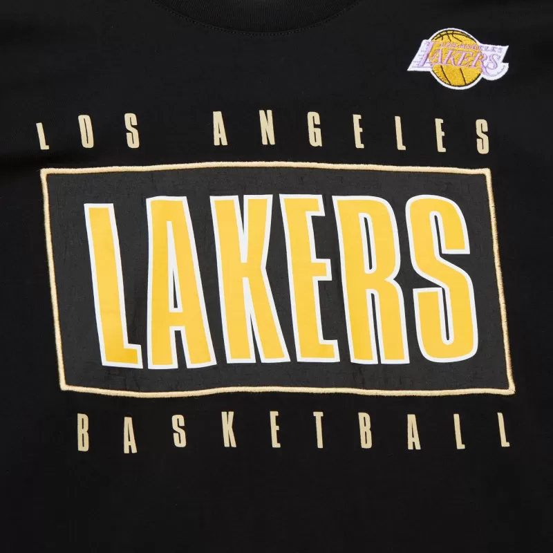 T-Shirt manches courtes Mitchell & Ness Los Angeles Lakers - Noir