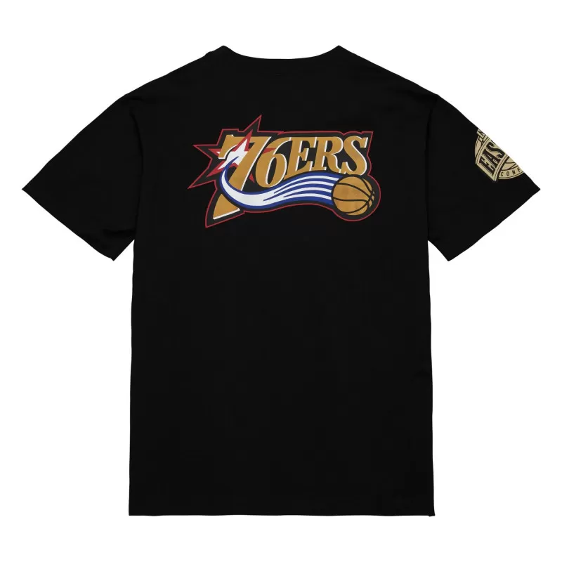 T-Shirt manches courtes Mitchell & Ness Philadelphie 76ers - Noir