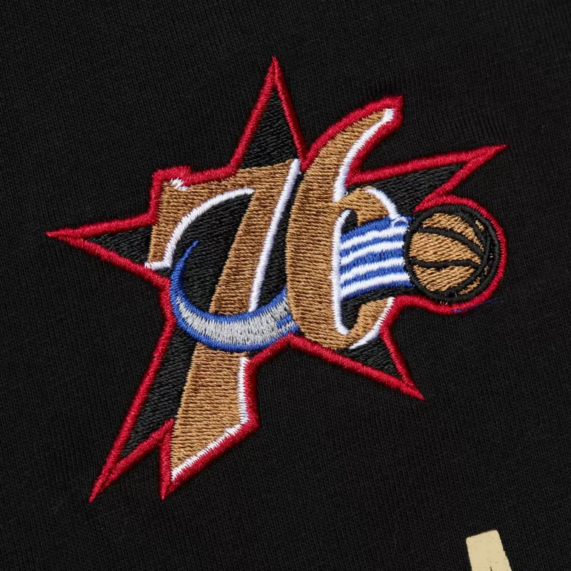 T-Shirt manches courtes Mitchell & Ness Philadelphie 76ers - Noir