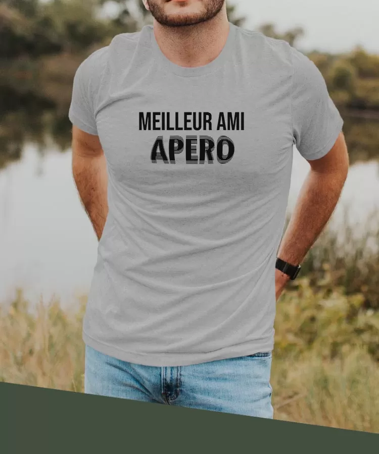 T-Shirt Meilleur Ami apéro face Pour homme