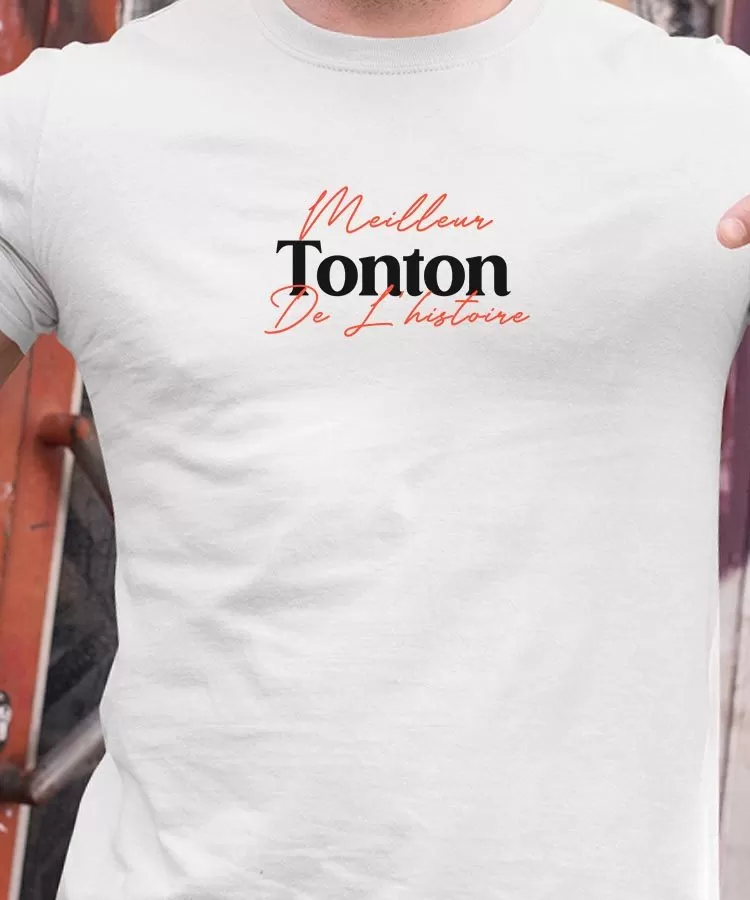 T-Shirt Meilleur Tonton de l'histoire Pour homme