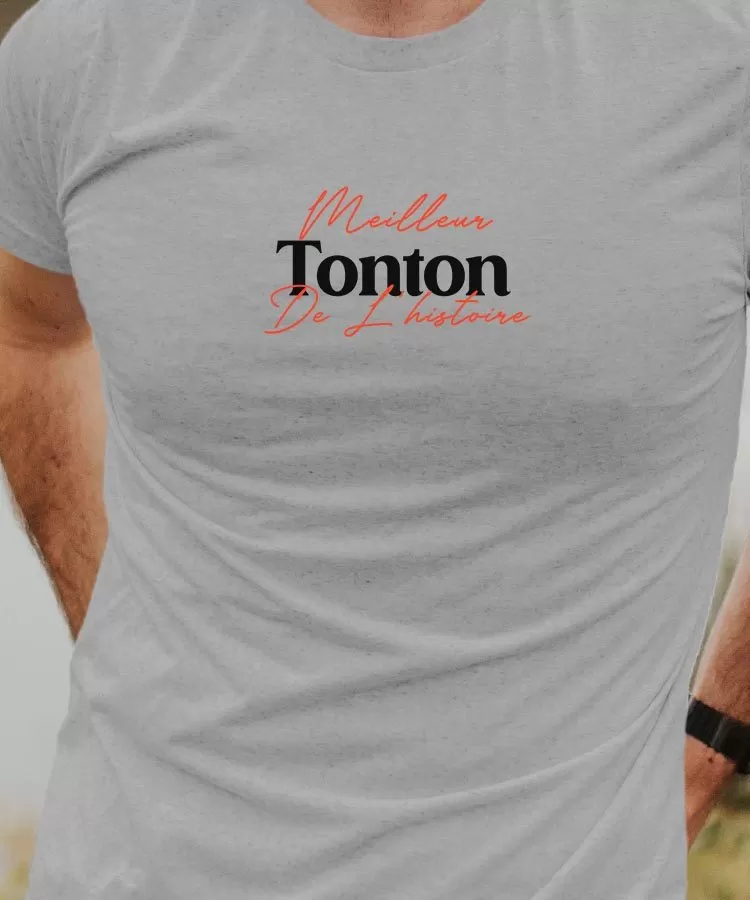 T-Shirt Meilleur Tonton de l'histoire Pour homme