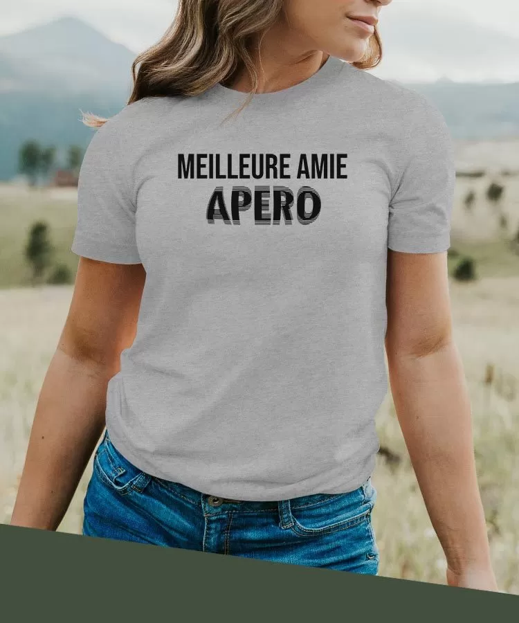 T-Shirt Meilleure Amie apéro face Pour femme