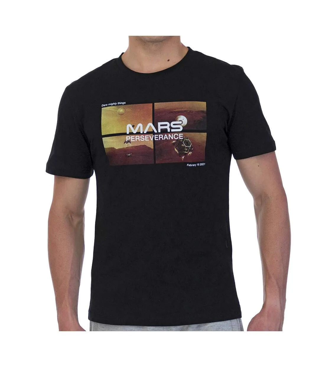 T-Shirt Noir Homme Nasa 07T