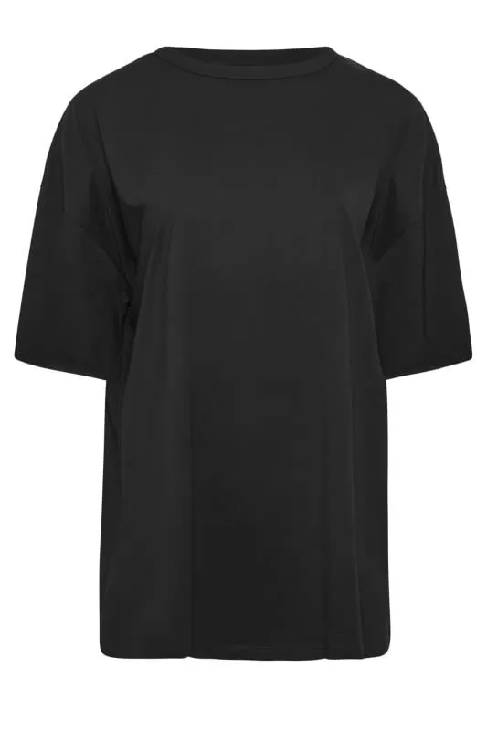 T-Shirt Noir Oversize Manches Longues Amples