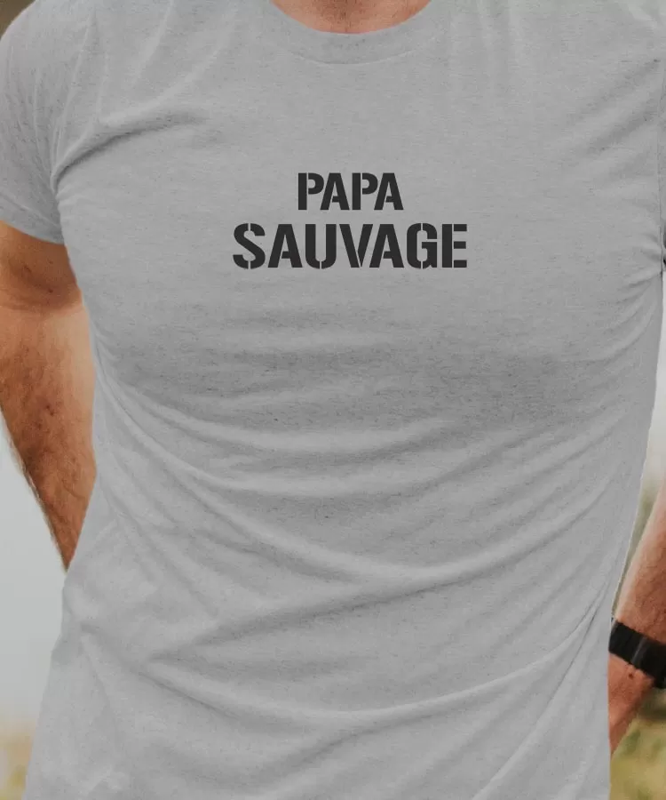 T-Shirt Papa sauvage Pour homme