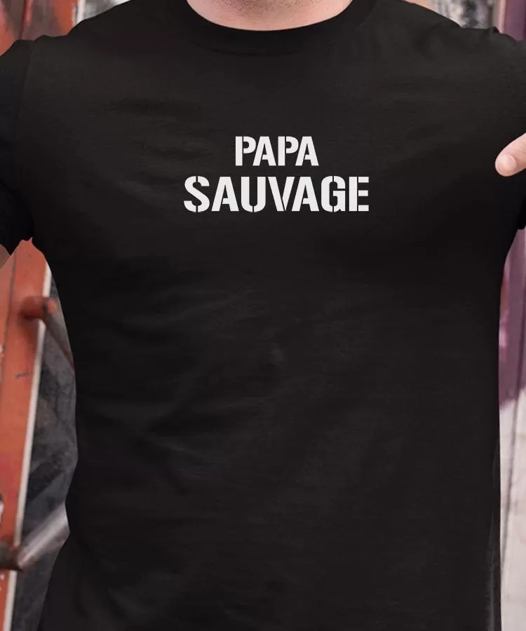 T-Shirt Papa sauvage Pour homme