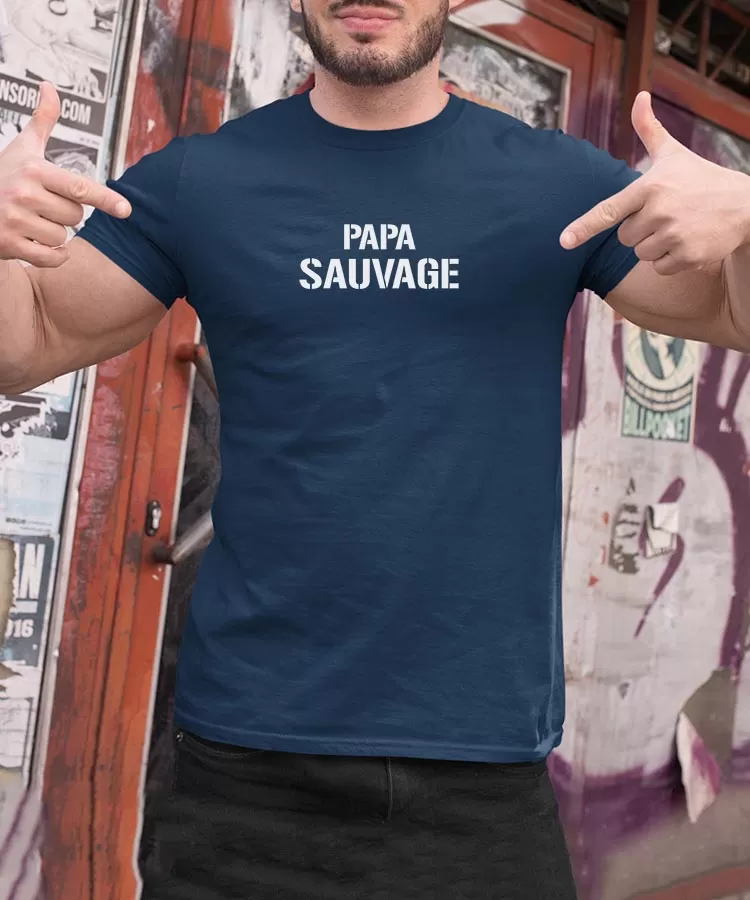 T-Shirt Papa sauvage Pour homme