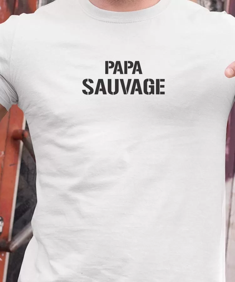 T-Shirt Papa sauvage Pour homme