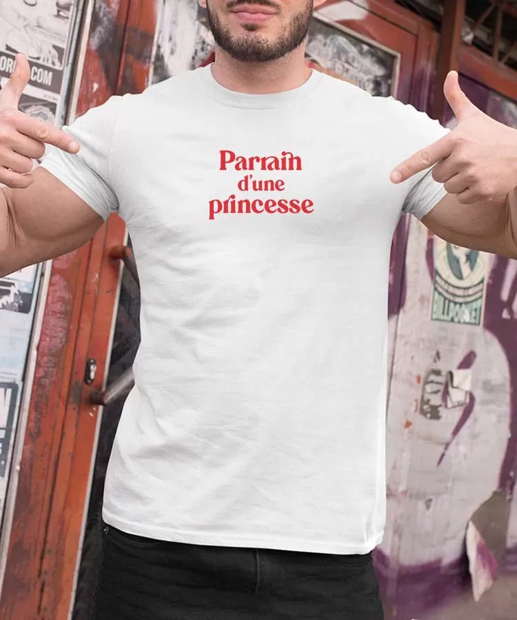 T-Shirt Parrain d'une princesse Pour homme