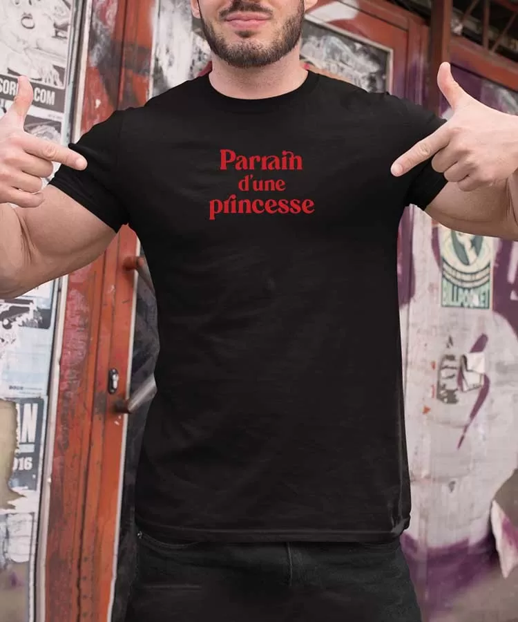 T-Shirt Parrain d'une princesse Pour homme