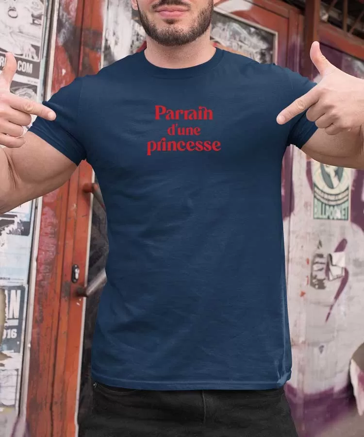 T-Shirt Parrain d'une princesse Pour homme