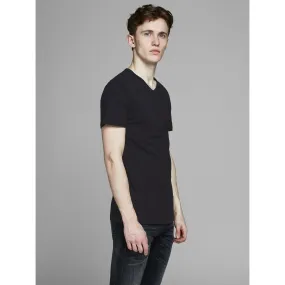 T-shirt Regular Fit Col en V Manches 2/4 Noir Drew Jack & Jones - T-shirt / Polo Homme sur MenCorner