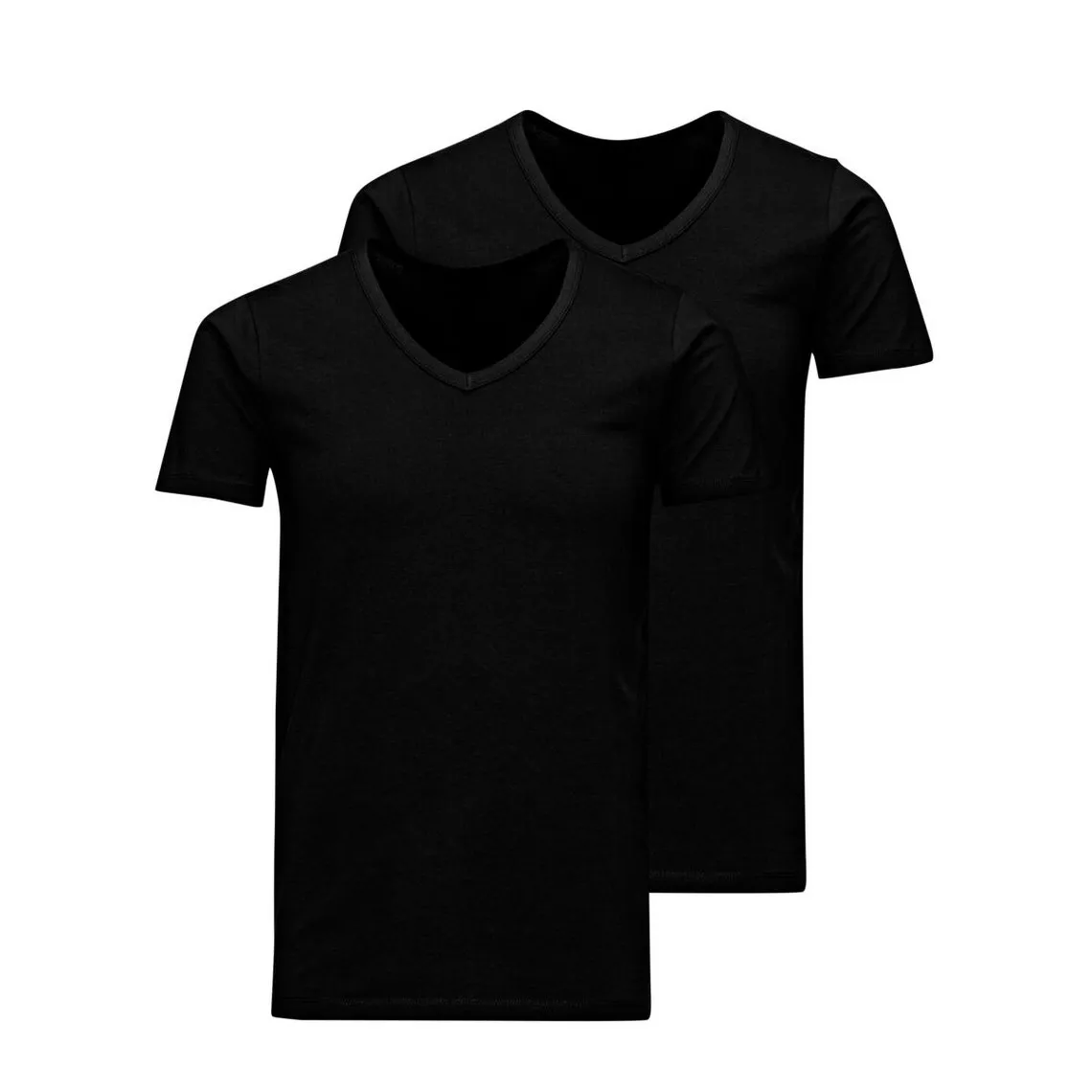 T-shirt Regular Fit Col en V Manches 2/4 Noir Drew Jack & Jones - T-shirt / Polo Homme sur MenCorner