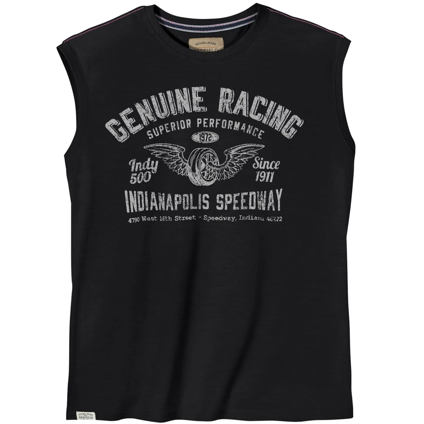 T-shirt sans Manches Imprimé "Genuine Racing" Grande Taille Homme Fort - 3XL à 10XL