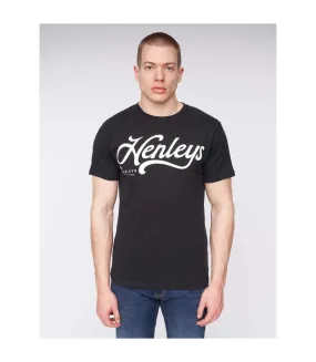 T-shirt scripthen homme noir Henleys