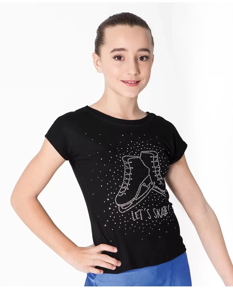 T-shirt Strass Patinage - Intermezzo