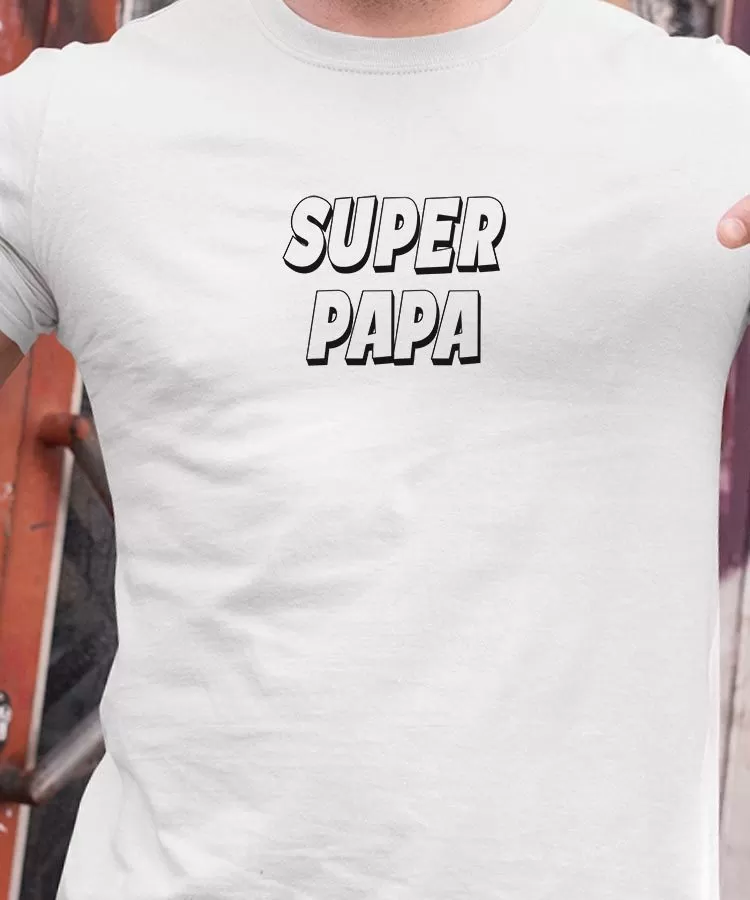 T-Shirt Super Papa Pour homme