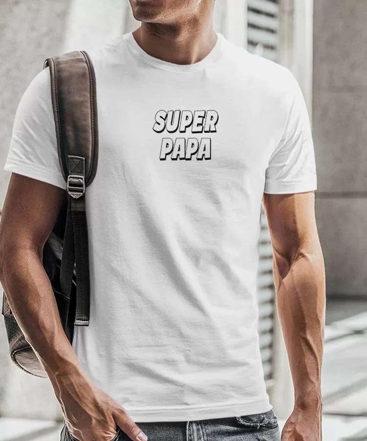 T-Shirt Super Papa Pour homme