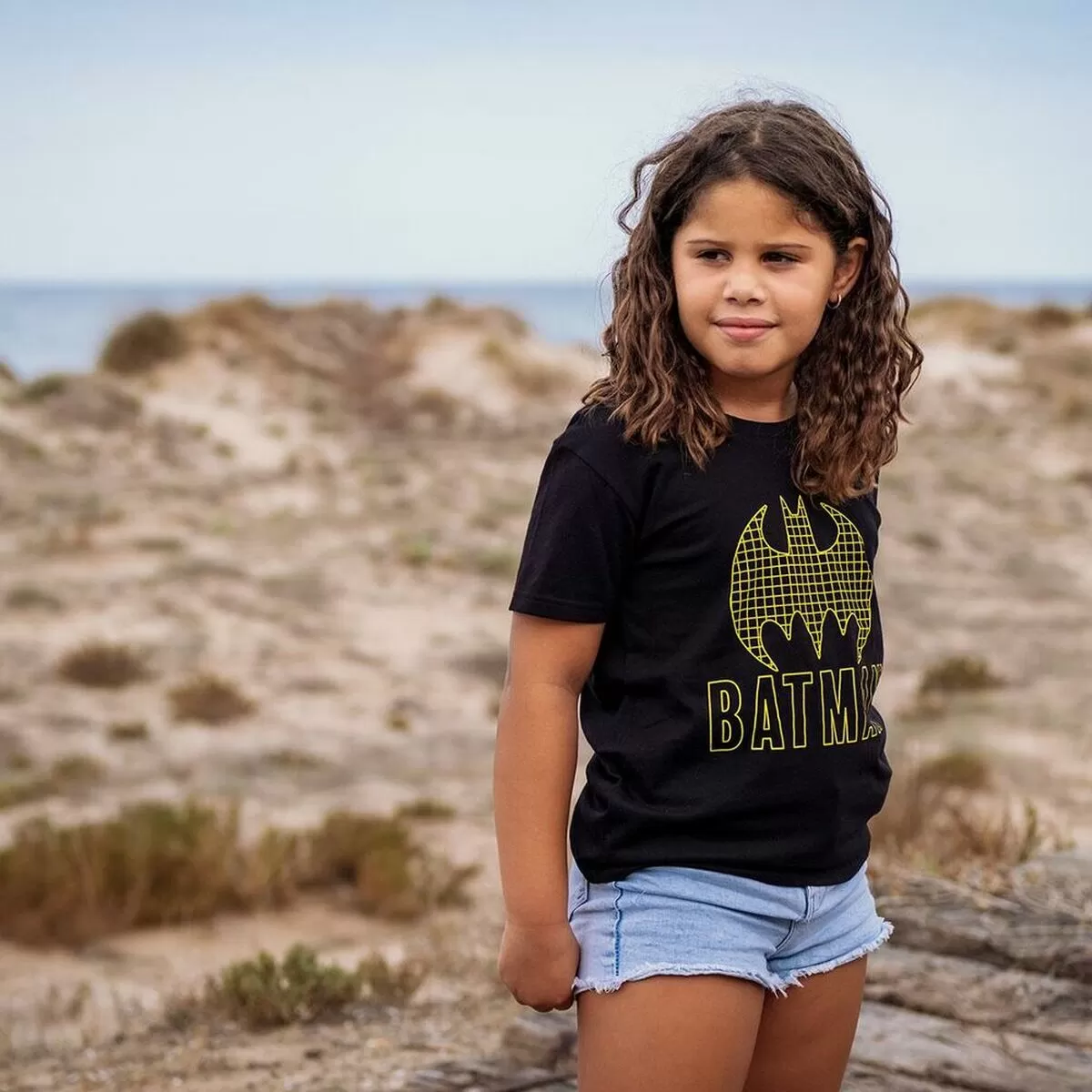 T shirt à manches courtes Enfant Batman Noir