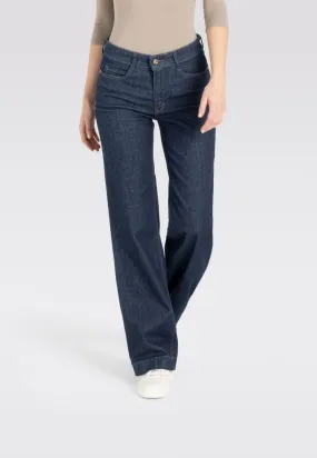 Tall MAC Jeans Femme Wide Fit Coupe Large L36 Inch, bleu rincé