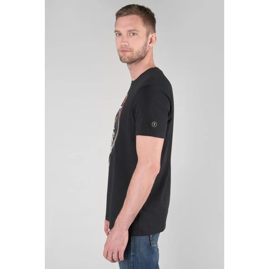 Tee-Shirt DIAROV noir en coton Le Temps des Cerises - T-shirt / Polo Homme sur MenCorner