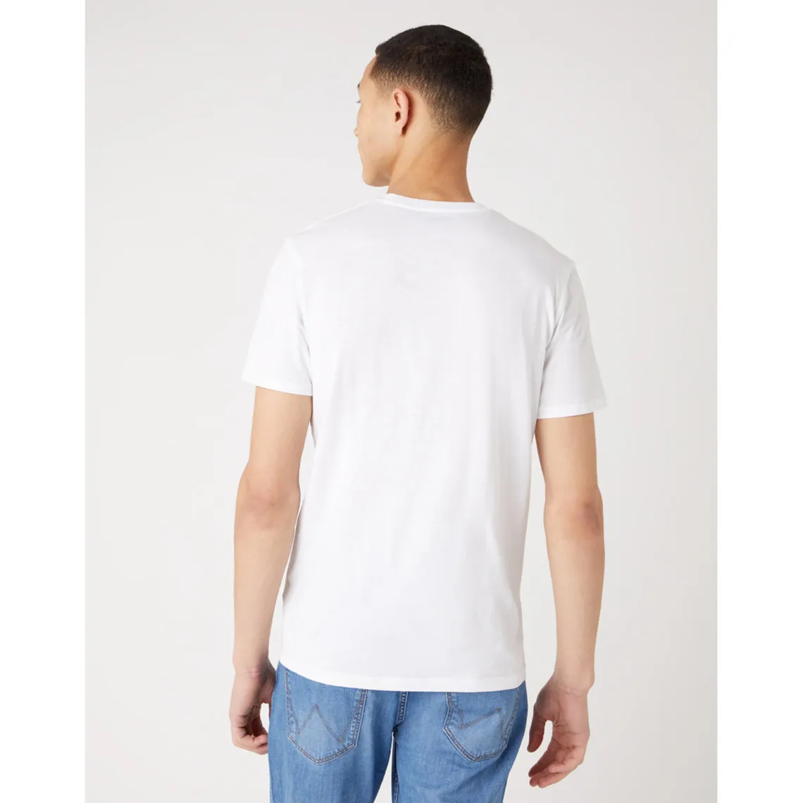 Tee-Shirt Homme SS Graphic Tee Blanc en coton Wrangler - T-shirt / Polo Homme sur MenCorner