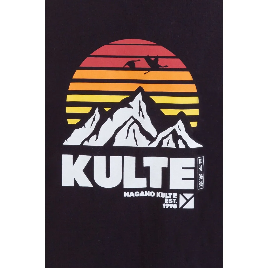 Tee-shirt NAGANO noir en coton Kulte - T-shirt / Polo Homme sur MenCorner