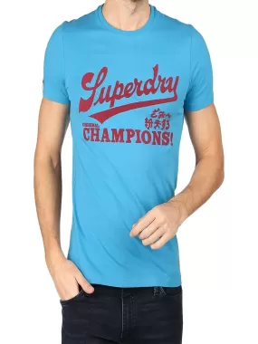 Tee Shirt Superdry Collegiate Graphic - Bleu