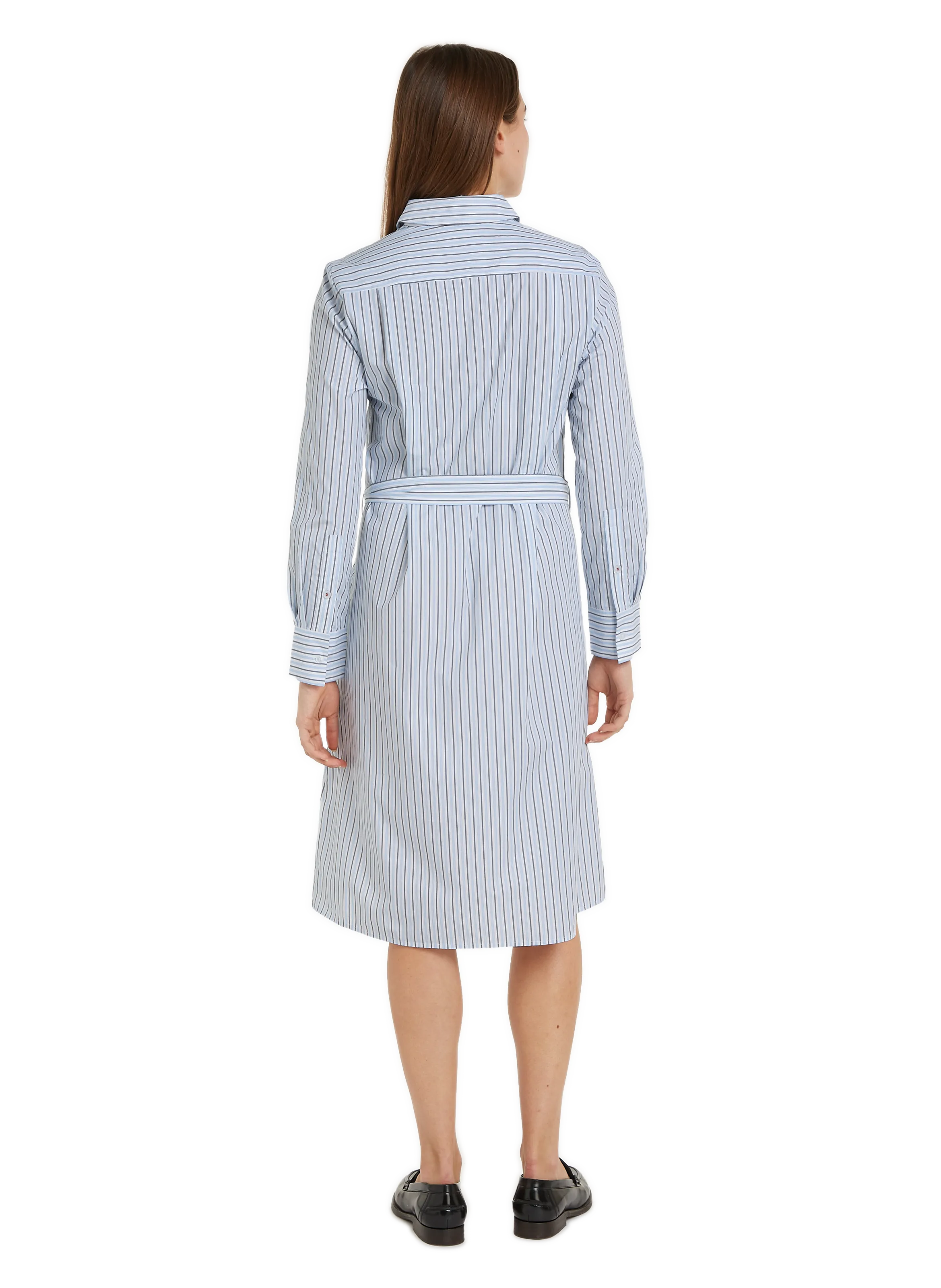 TOMMY HILFIGER  Robe chemise midi en coton  - Bleu