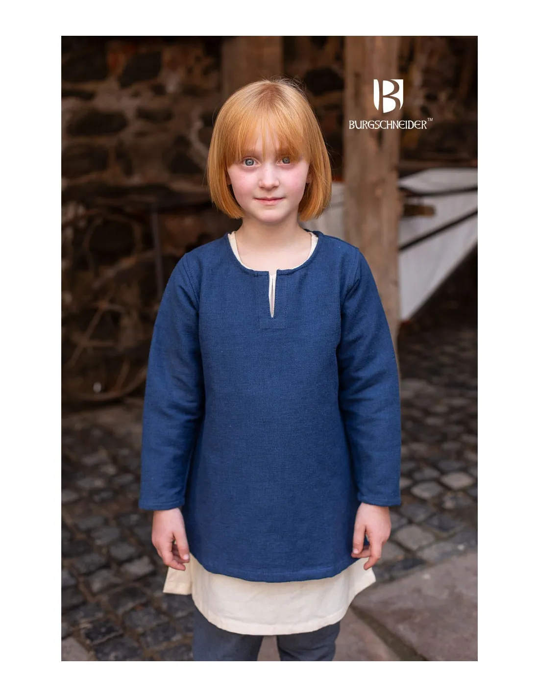 Tunique médiévale pour enfant, bleu Eriksson ⚔️ Boutique Épées